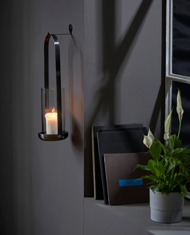 CALA Windlicht mit Wandhalterung