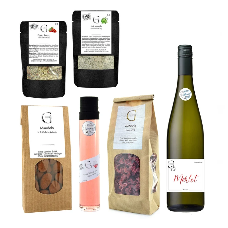 Herzlichen Glückwunsch M – Geschenkset mit Alkohol