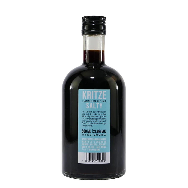 Kritze Lakritzlikör -Salty- mit Geschenk-Holzkiste