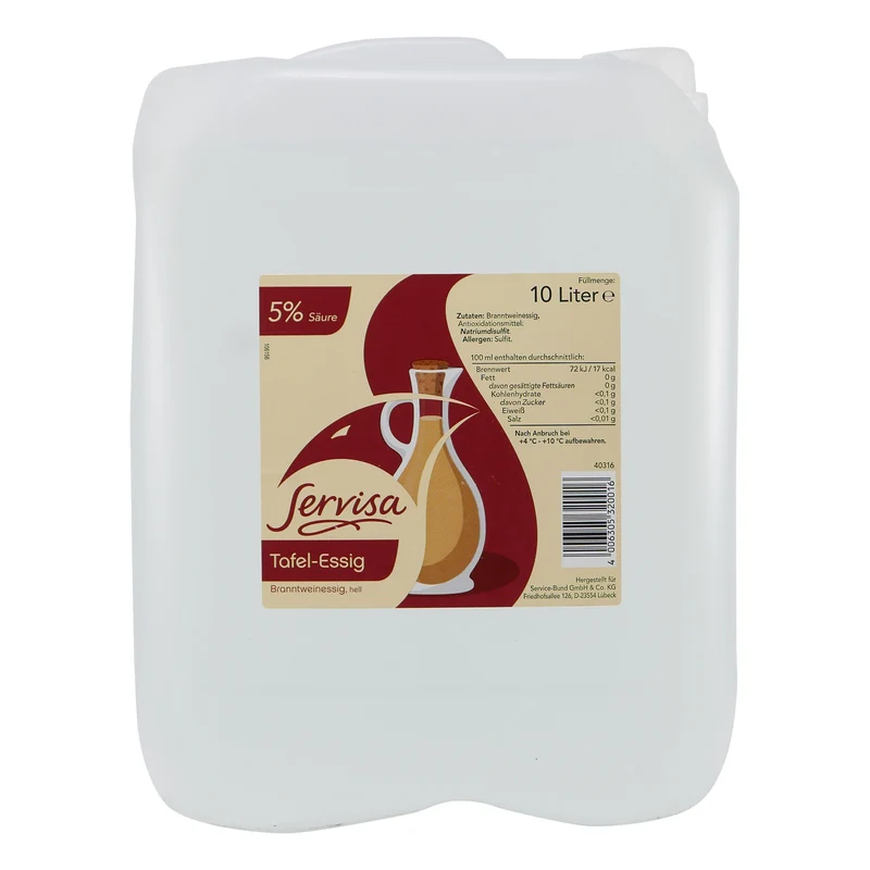 Servisa Tafel-Essig Hell 5% Säure 10L