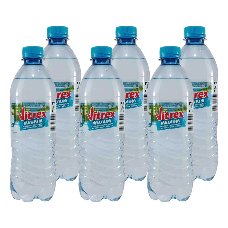 Vitrex Mineralwasser -Medium- (6 x 0,5L) EINWEG
