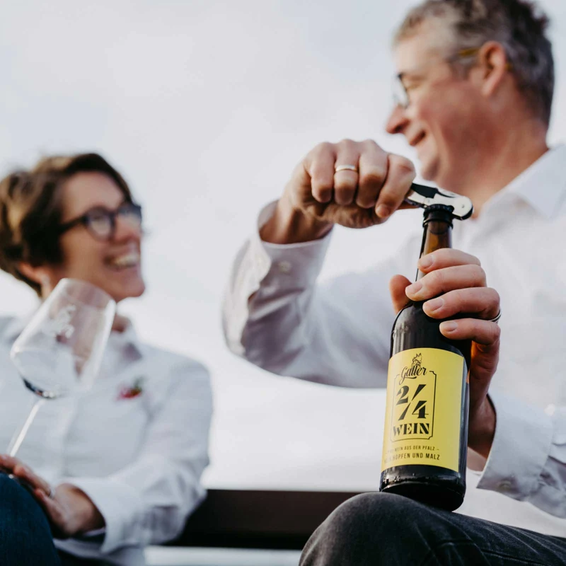 2/4 Wein QbA trocken Biowein - weiß 0,5l - Histamingehalt < 0,25 mg/l