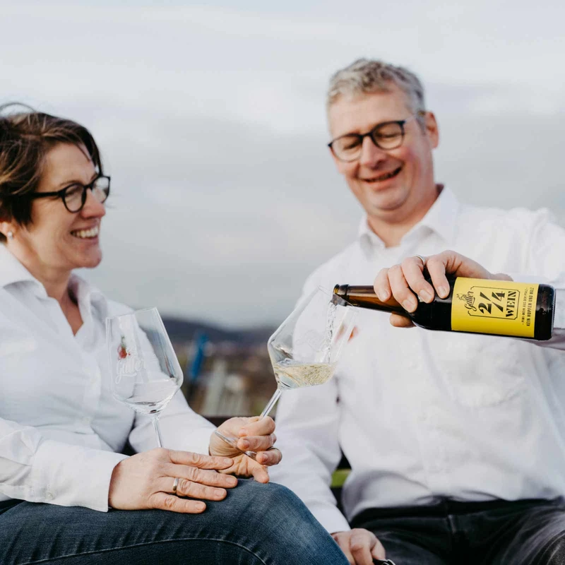2/4 Wein QbA trocken Biowein - weiß 0,5l - Histamingehalt < 0,25 mg/l