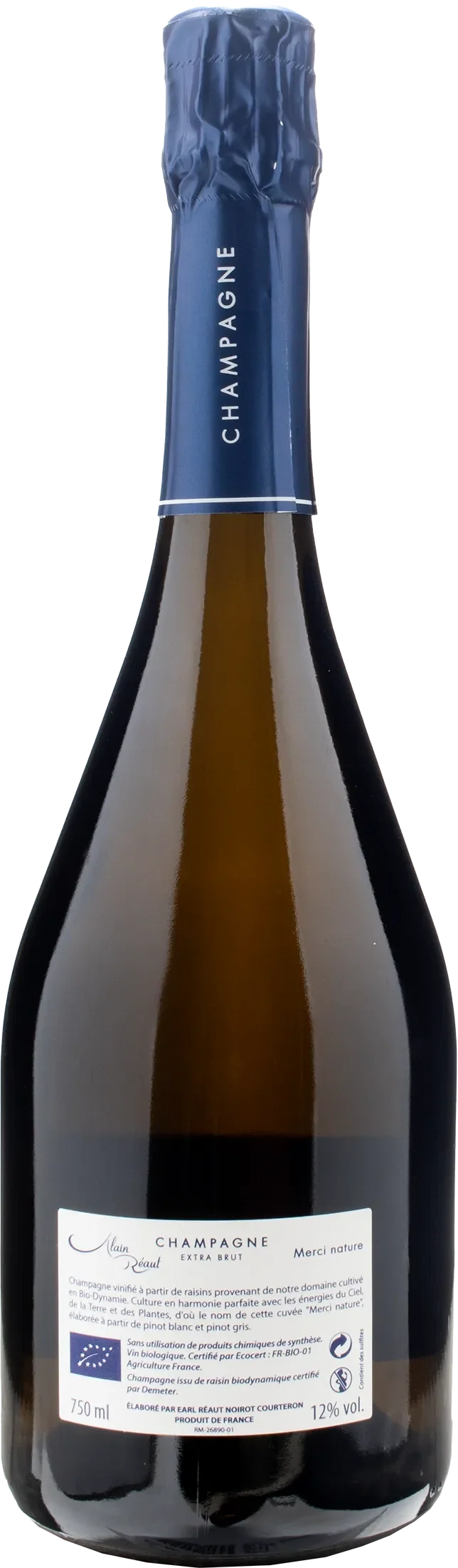 Alain Reaut Champagne Merci Nature Extra Brut