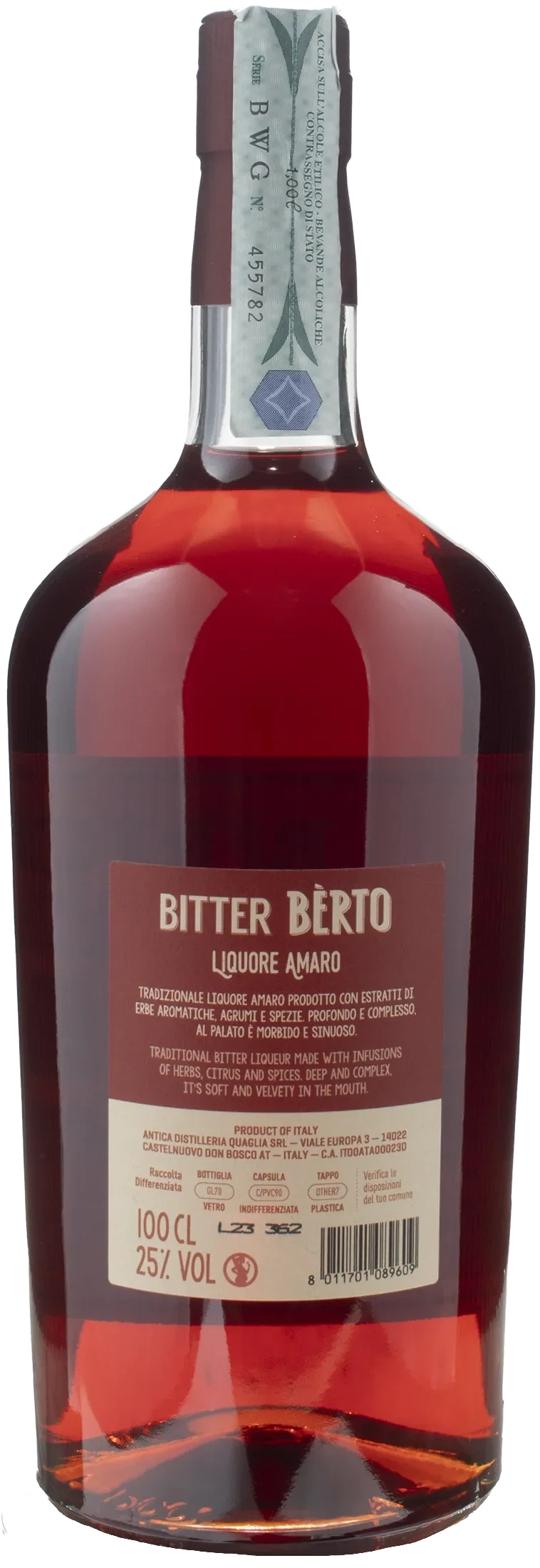Berto Bitter Liquore Amaro 1L