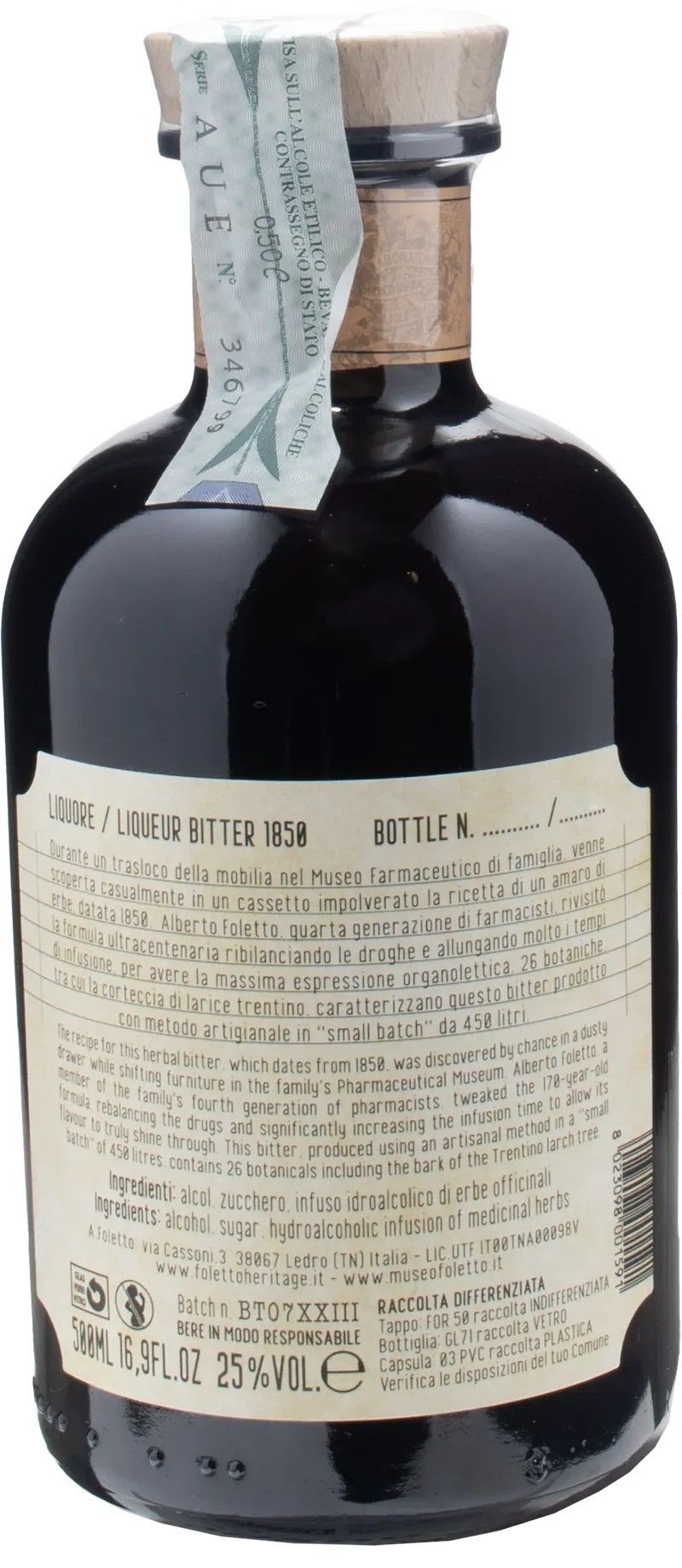 Foletto Bitter 1850 0.5L