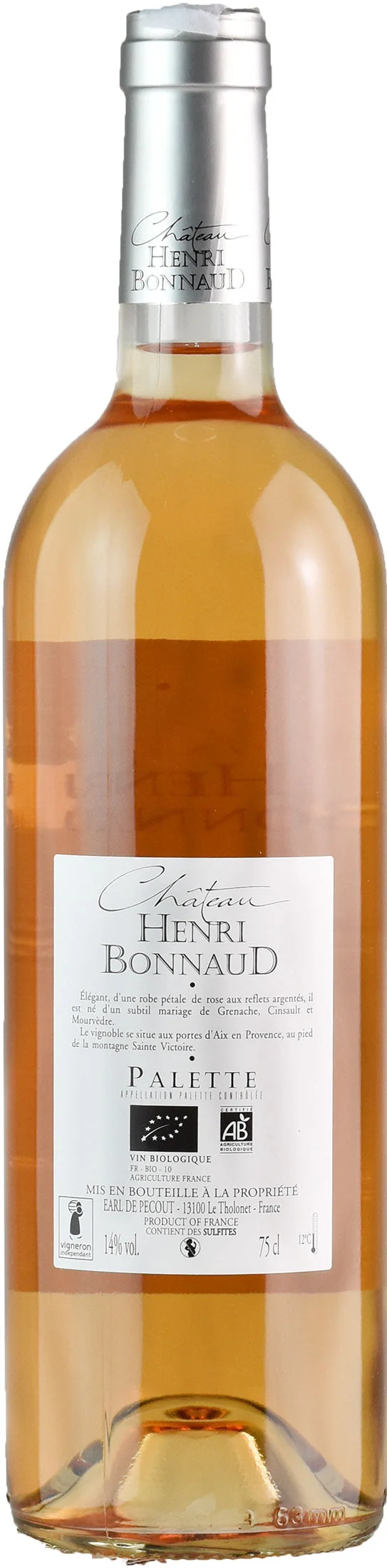 Chateau Henri Bonnaud Palette Rosè 2015