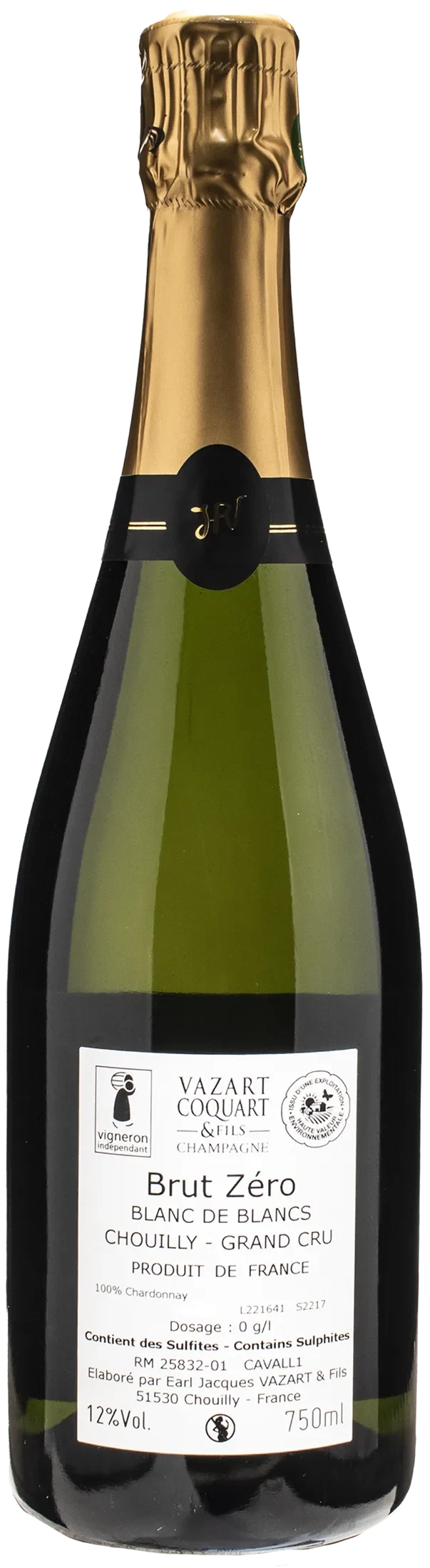 Vazart Coquart Champagne Grand Cru Blanc de Blancs Brut Zero