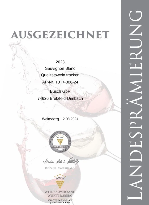 Sauvignon Blanc *** QbA trocken