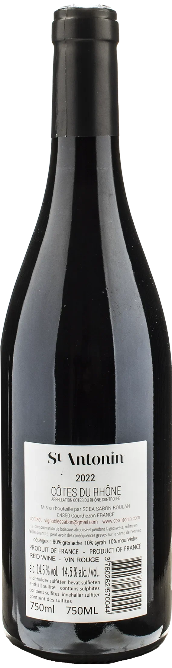 Clos St Antonin Cotes du Rhone Rouge 2022