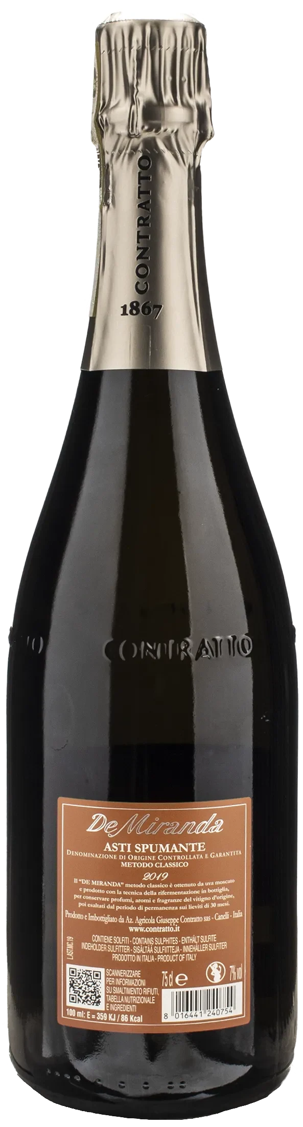 Contratto Asti Spumante Metodo Classico De Miranda 2019