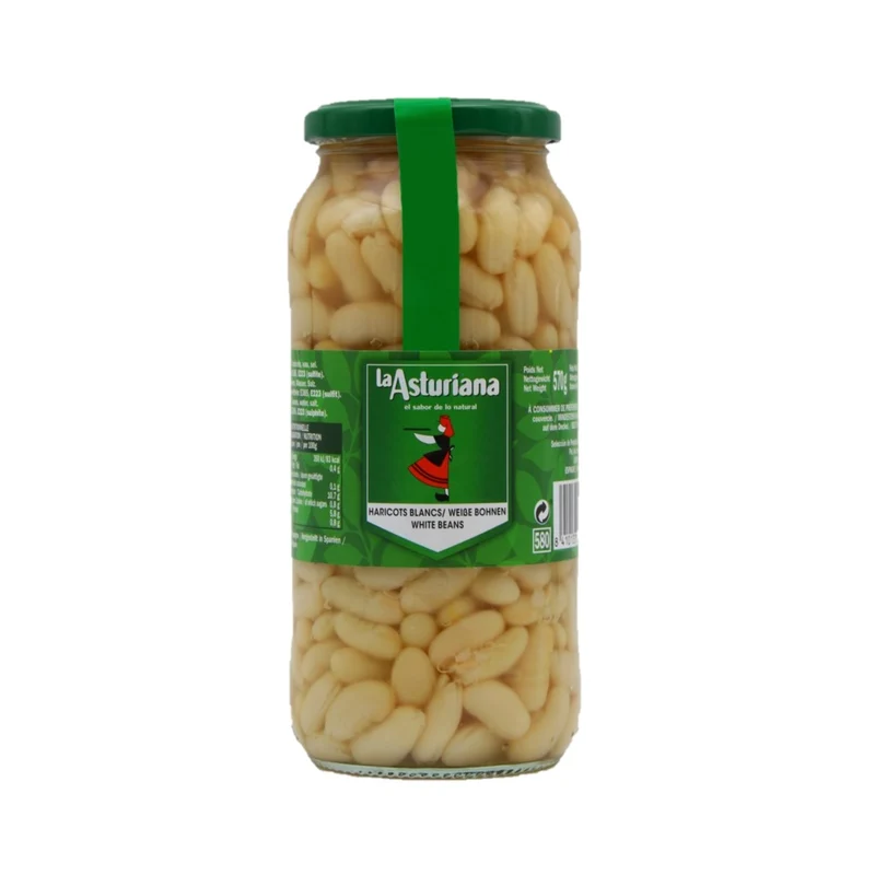 La Asturiana Alubia blanca Weiße Bohnen gekocht 400g