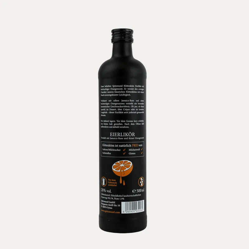 Klötenköm Eierlikör Spitzmund – Orange – 500 ml – 20 % Vol.