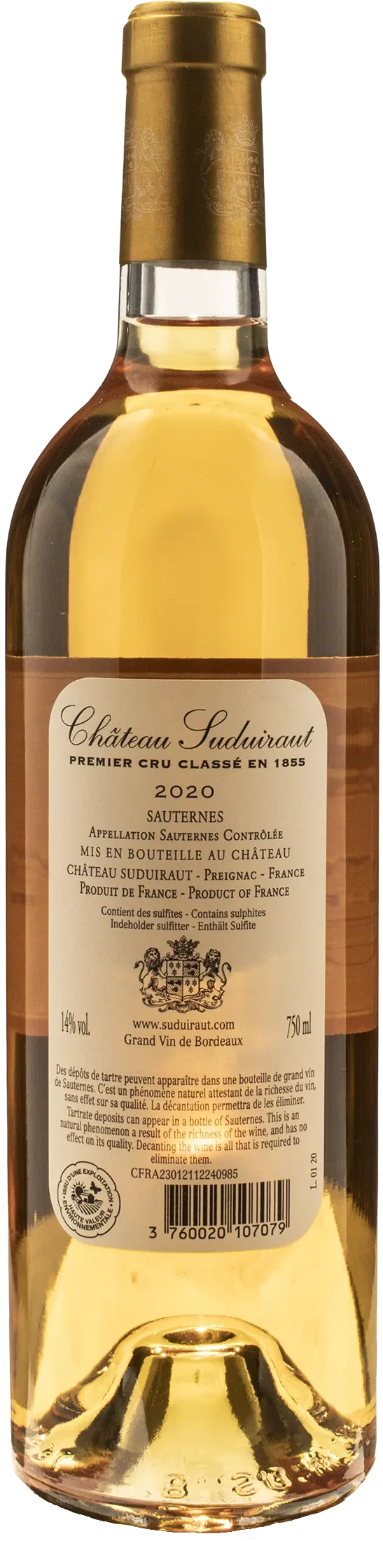 Chateau Suduiraut Sauternes 1er Cru 2020