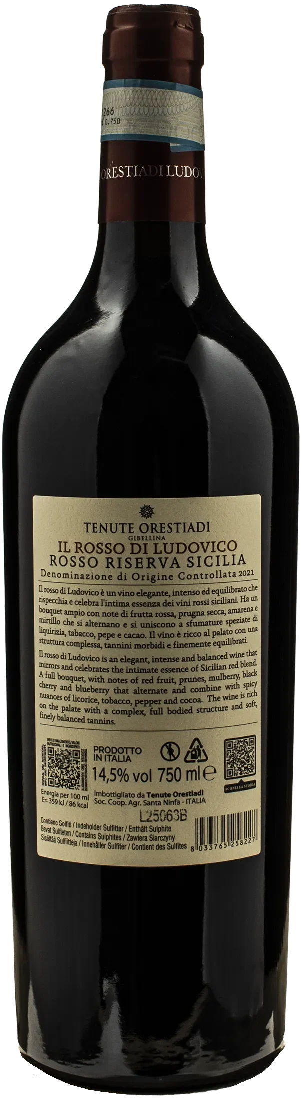 Tenute Orestiadi Il Rosso di Ludovico Riserva 2021