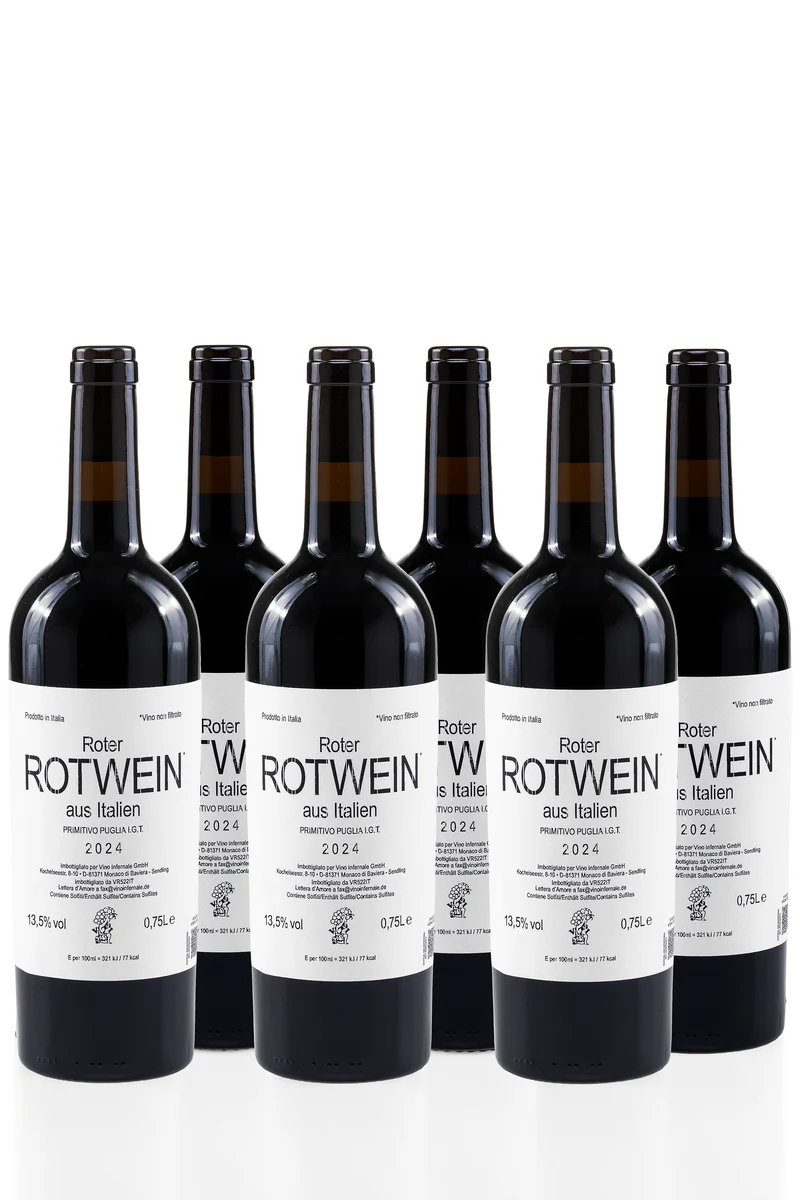 "Roter Rotwein aus Italien" - 6er