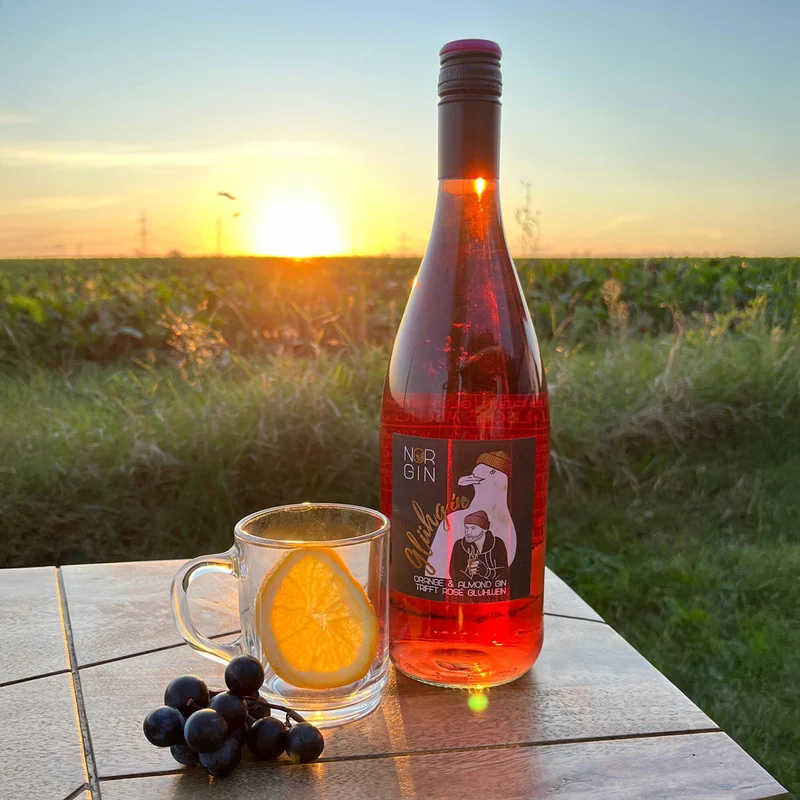 NORGIN Glühgin – Rosé Glühwein mit Gin – 1000 ml