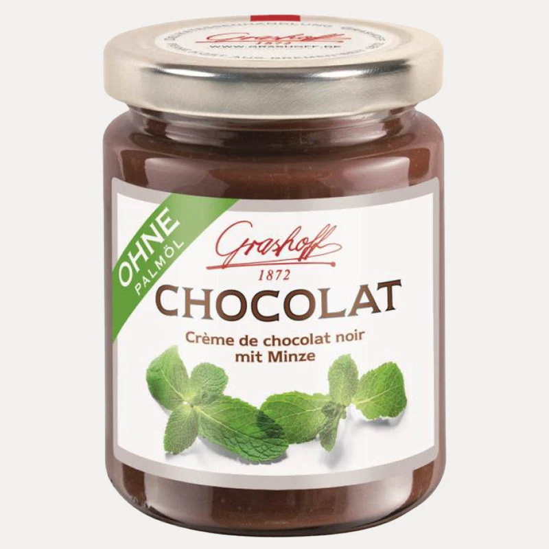 Dunkle Chocolat mit Minze – Schokoladencreme Grashoff – 250 g