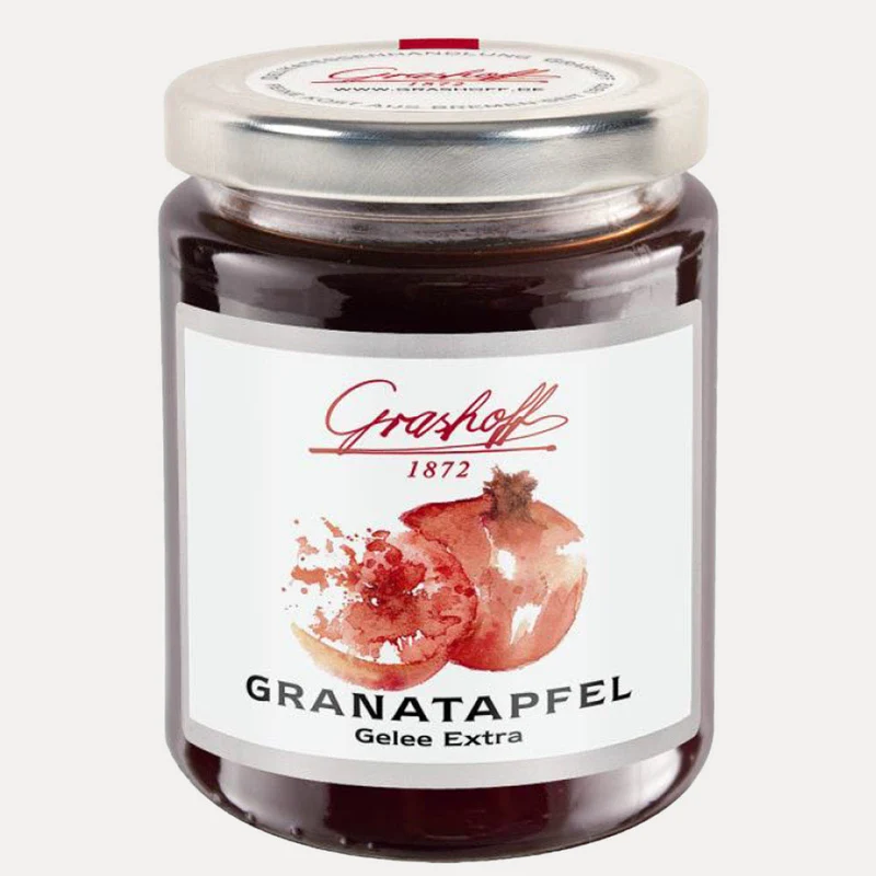 Granatapfel Gelee Extra – Fruchtaufstrich Grashoff – 250 g