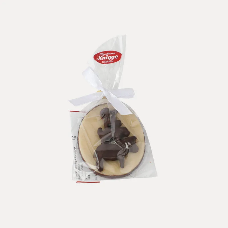 Marzipanbild oval – 50 g – Stadtmusikanten – Konditorei Knigge