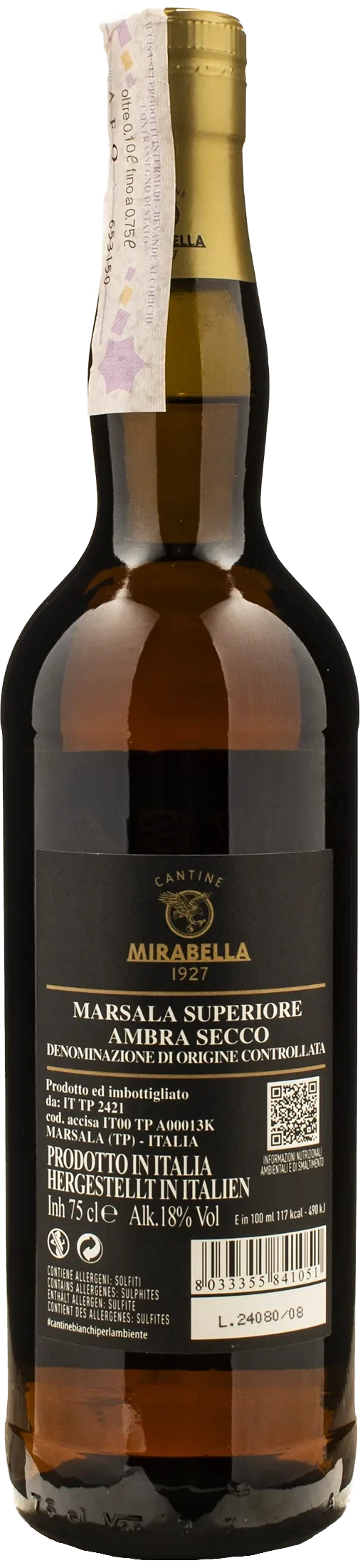 Cantine Mirabella Marsala Superiore S.O.M. Ambra Secco