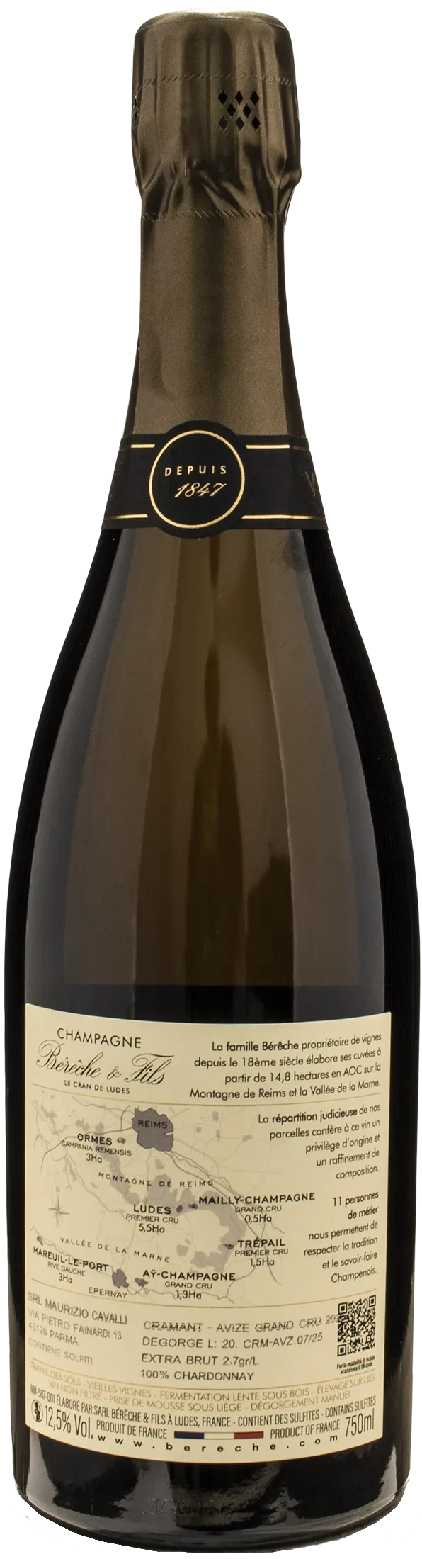 Bereche Champagne Grand Cru Cramant & Avize Extra Brut 2020