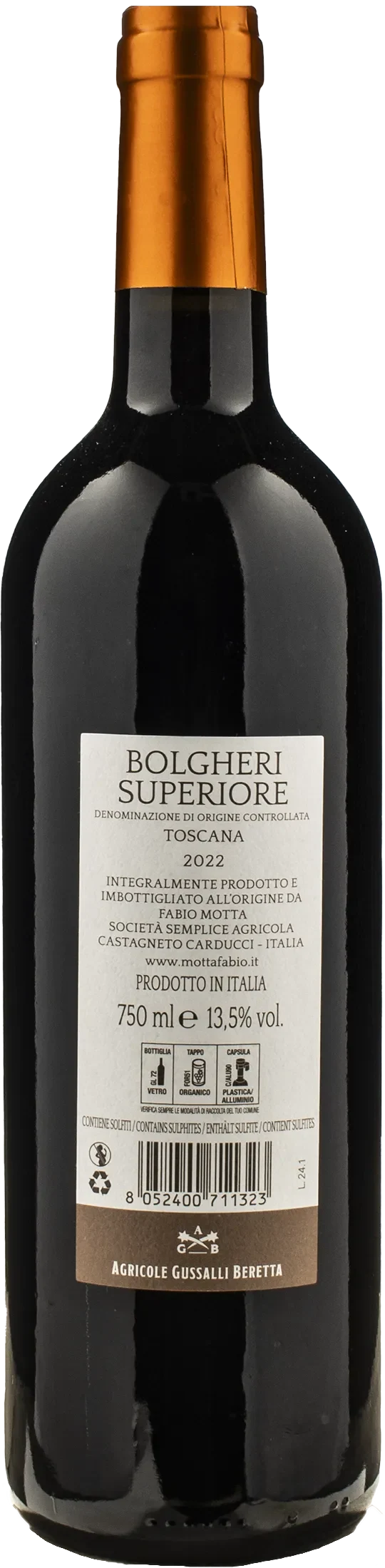 Fabio Motta Bolgheri Rosso Superiore Le Gonnare 2022