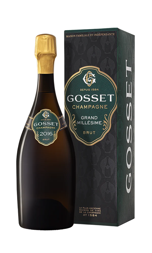 Champagne Gosset, Champagne Grand Millesime Brut in giftbox 2016