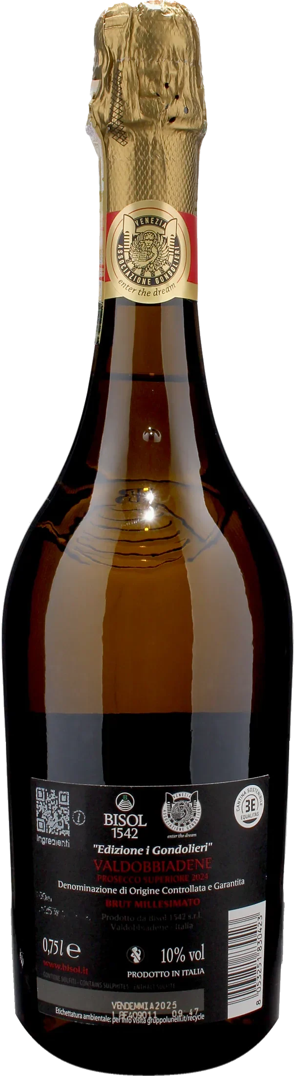 Bisol 1542 Valdobbiadene Prosecco Superiore Brut Millesimato I Gondolieri 2025