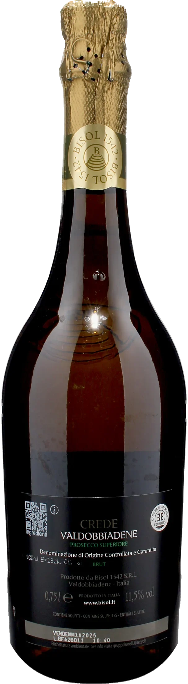 Bisol 1542 Valdobbiadene Prosecco Superiore Crede Brut 2025