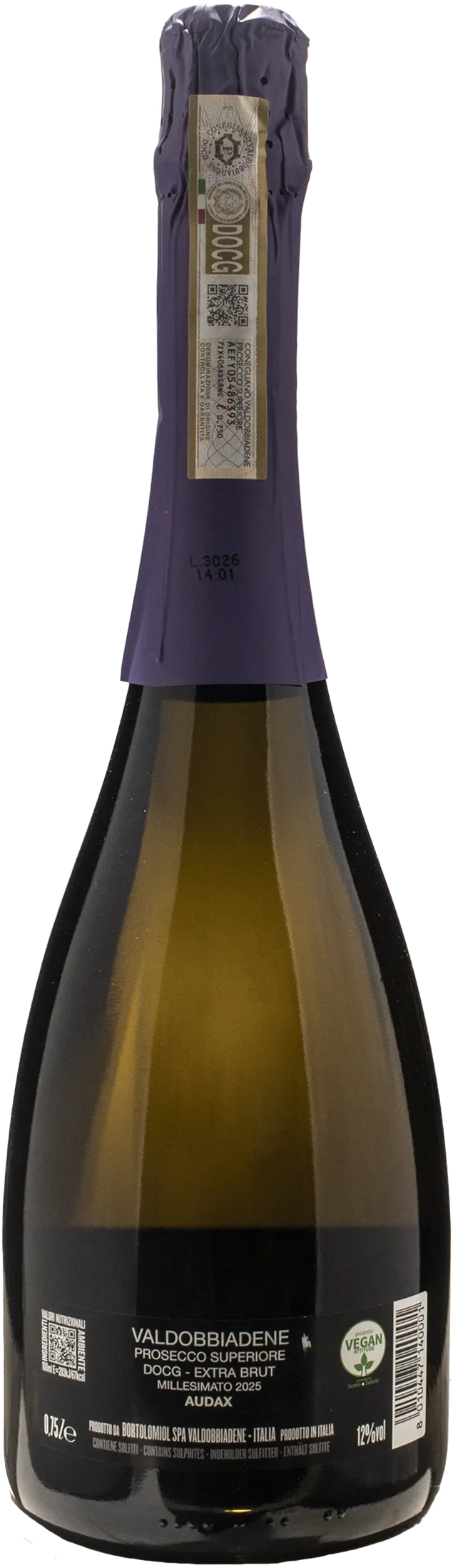Bortolomiol Valdobbiadene Prosecco Superiore Extra Brut Audax 2025