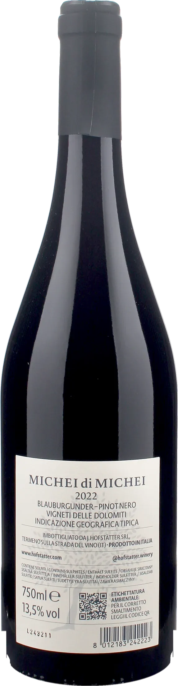 J. Hofstatter Michei di Michei Pinot Nero 2022