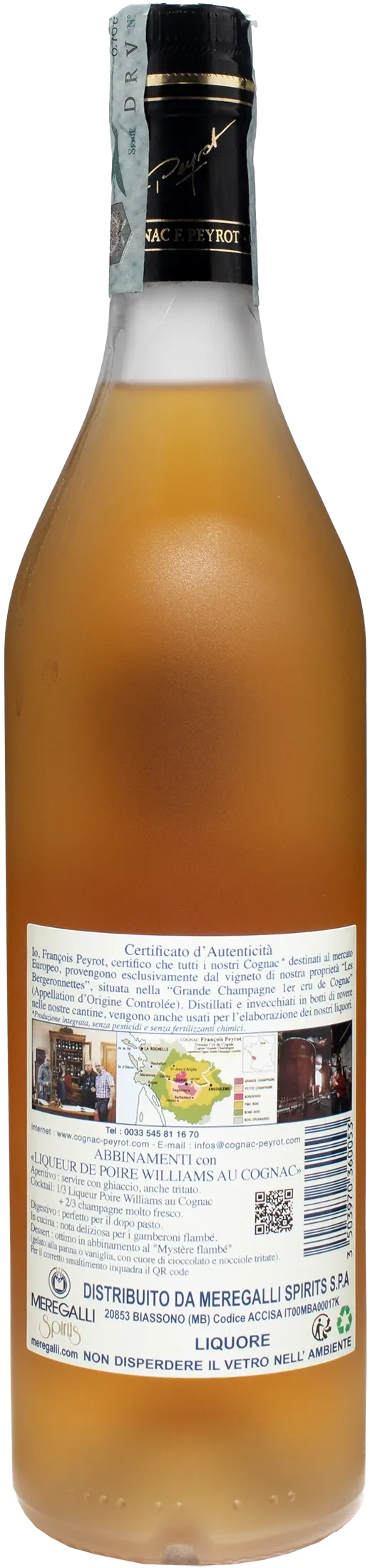 Peyrot Liquer Poire Williams & Cognac de Grand Champagne 0.7L