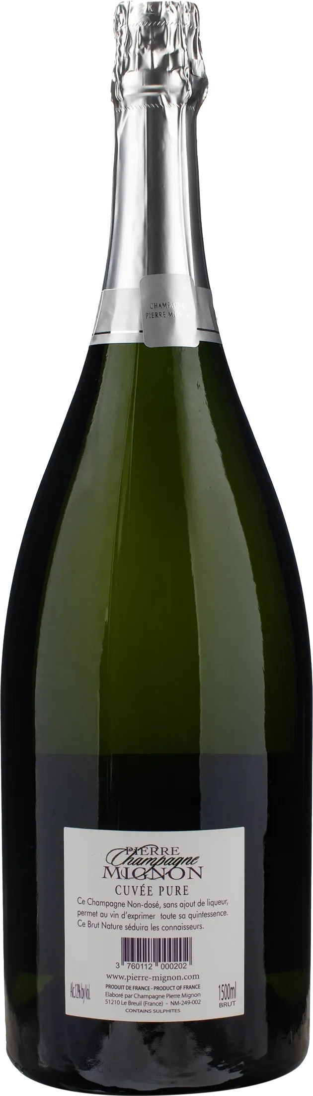 Pierre Mignon Champagne Cuvee Pure Zero Dosage Brut Nature Magnum
