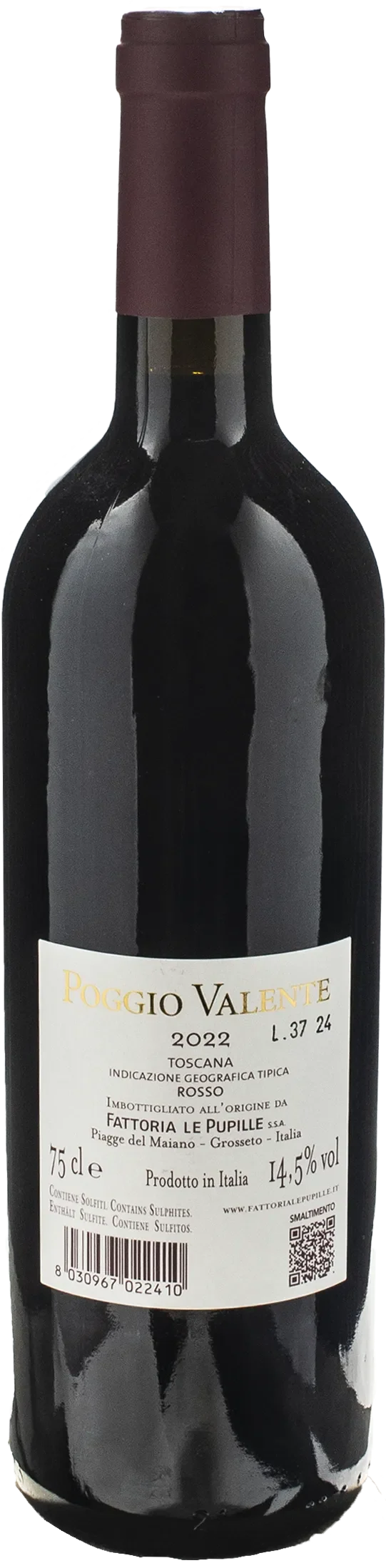Fattoria Le Pupille Poggio Valente 2022