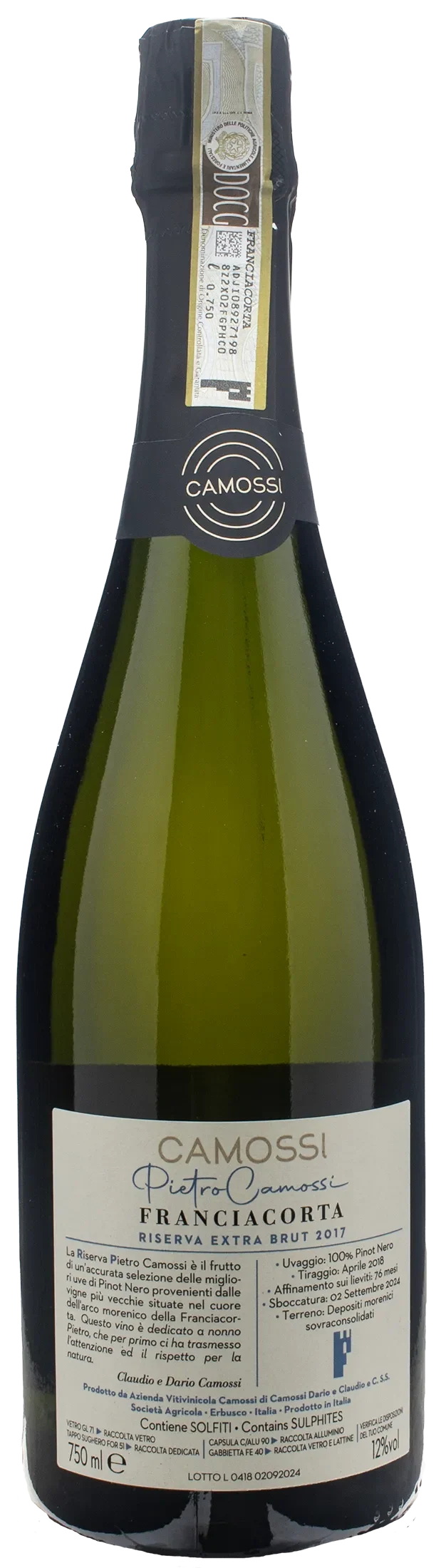 Camossi Franciacorta Pietro Camossi Extra Brut Riserva 2017