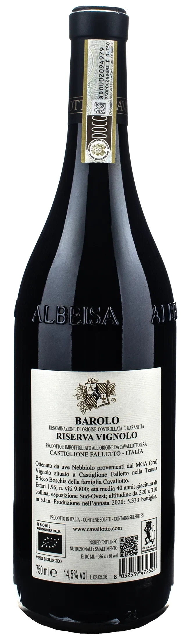 Cavallotto Barolo Riserva Vignolo 2020