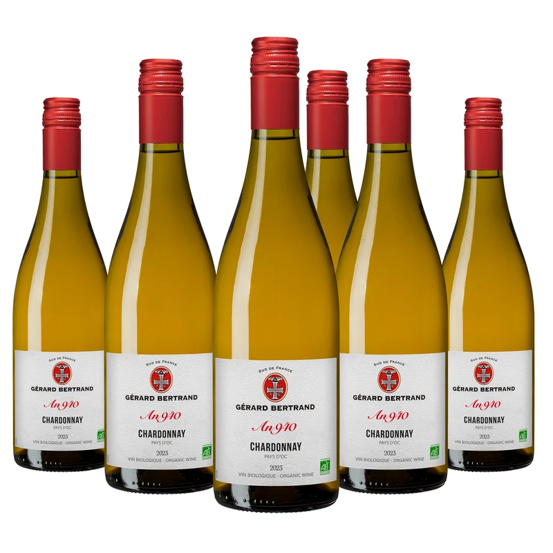 Héritage "An 940" Chardonnay IGP Pays d'Oc 2025 – Lot 6 bouteilles 75cl vin blanc