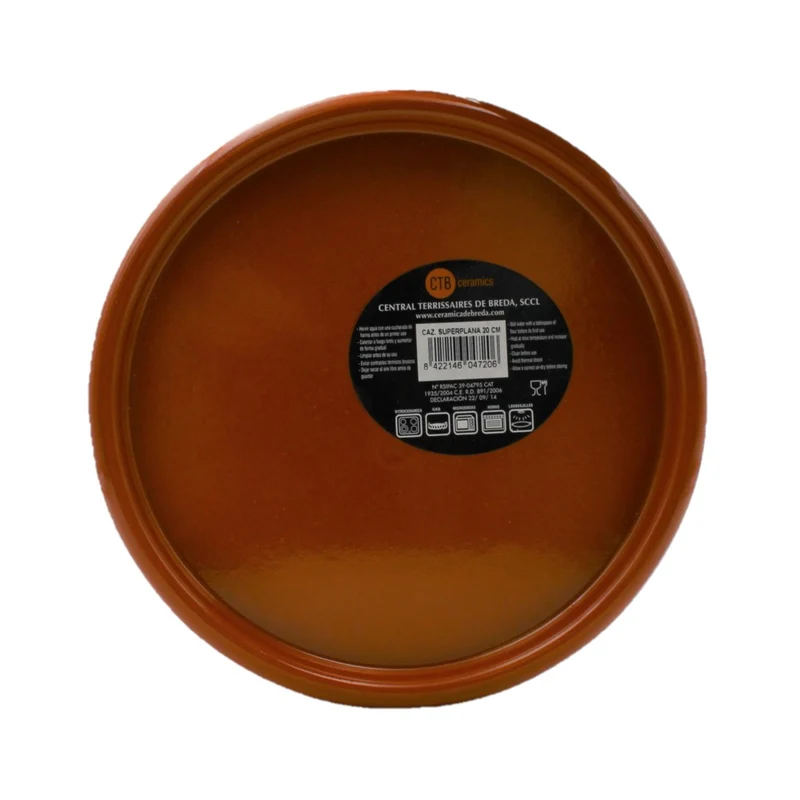 CTB ceramics Cazuela Superplana Teller extra flach 20cm Durchmesser