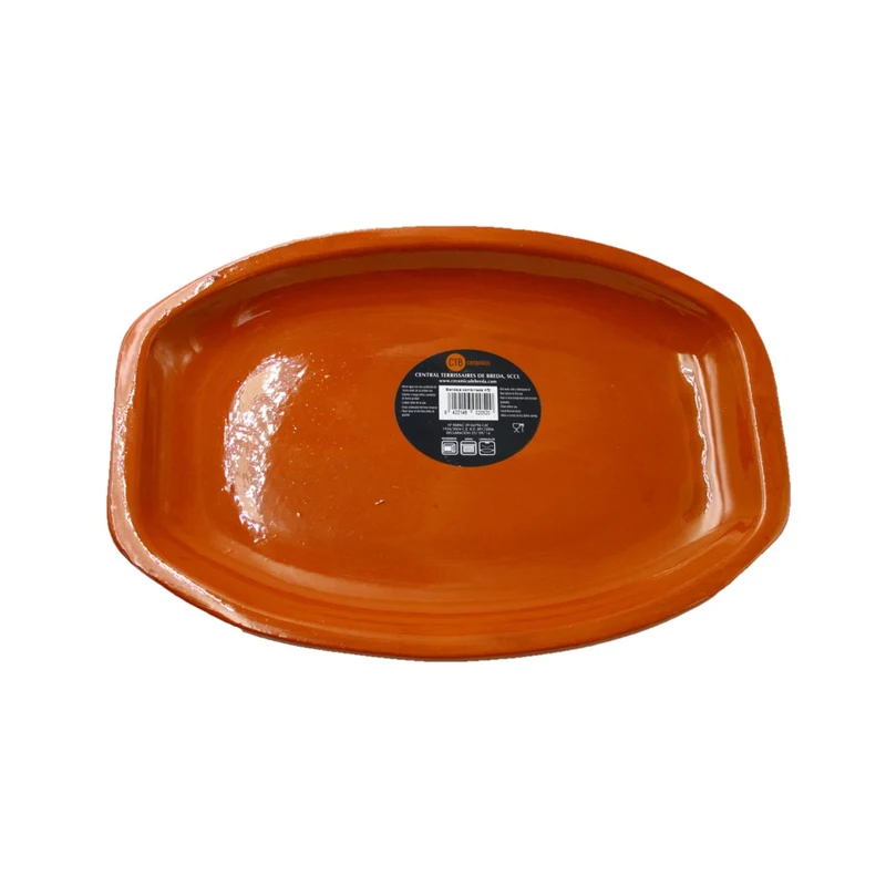 Terrissaires Keramik Servierplatte aus Ton Nr.:2 32,5 cm x 22,5 cm
