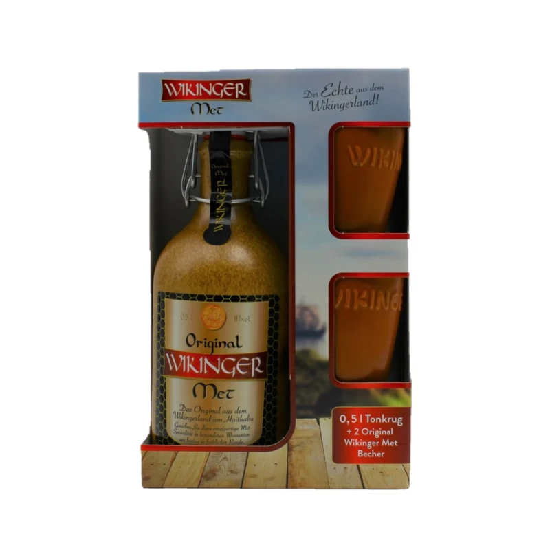 Original Wikinger Met Set 1x0,5l inkl. 2 Wikinger Met Becher 0,1l
