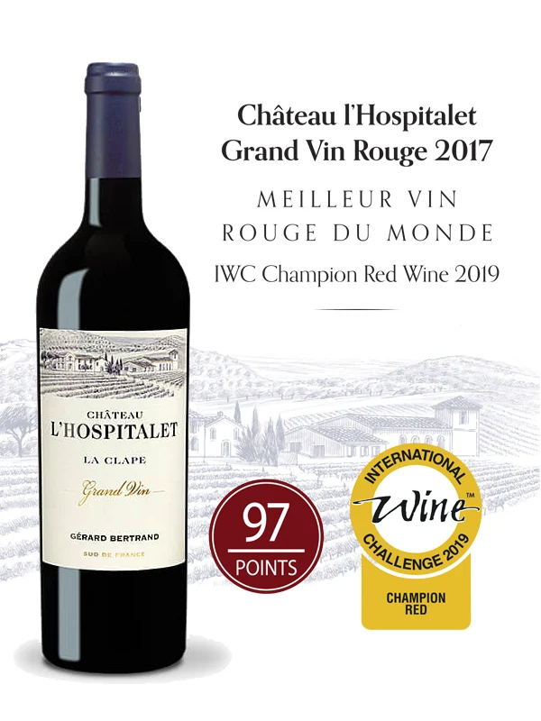 Château l'Hospitalet Grand Vin Rouge AOP La Clape 2017 – 75cl