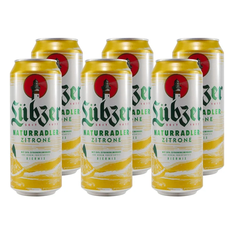 Lübzer Naturradler Zitrone (24 x 0,5L) EINWEG