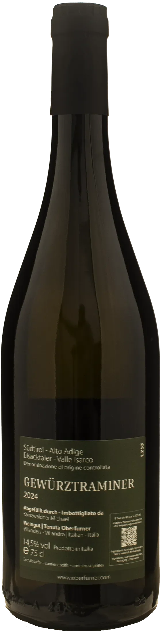 Oberfurner Alto Adige Vallo Isarco Gewurztraminer 2024