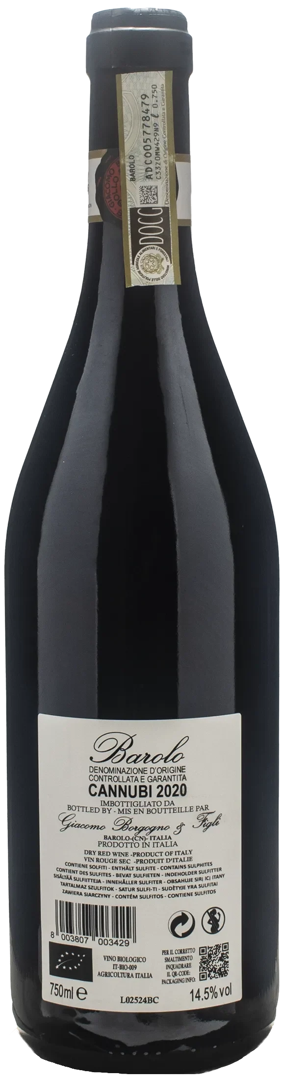 Giacomo Borgogno Barolo Cannubi 2020