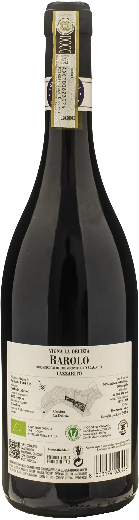 Fontanafredda Barolo Lazzarito Vigna La Delizia 2021