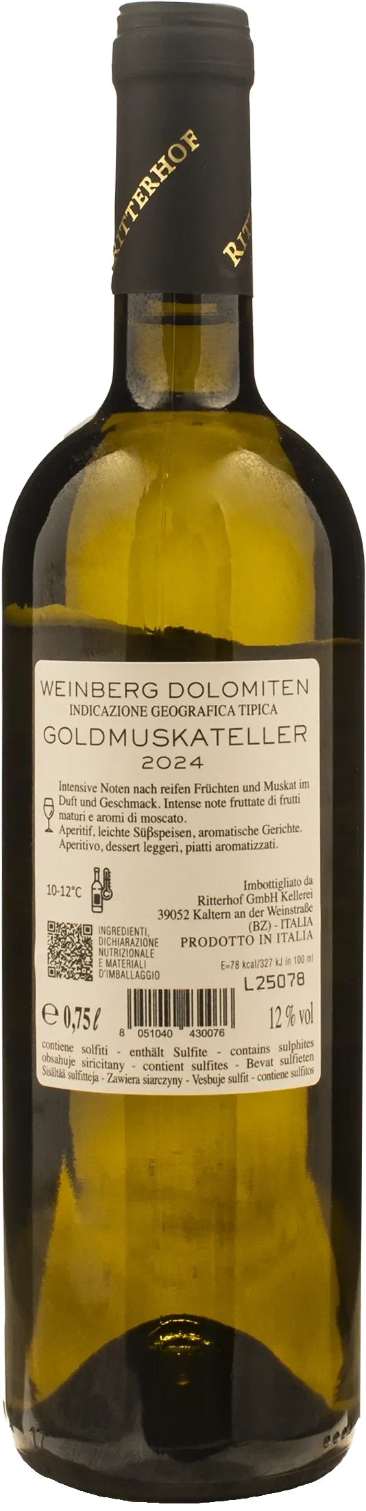 Ritterhof Goldmuskateller Moscato Giallo 2024