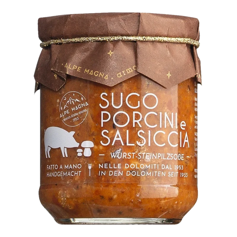 Sugo porcini e salsiccia