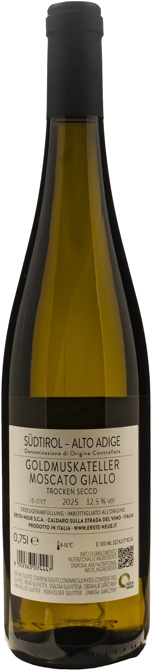 Erste Neue Moscato Giallo Secco 2025