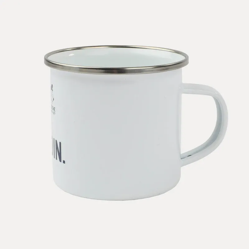 Blechtasse – verschiedene Sprüche, zwei Größen – Fiedsche schnackt Platt